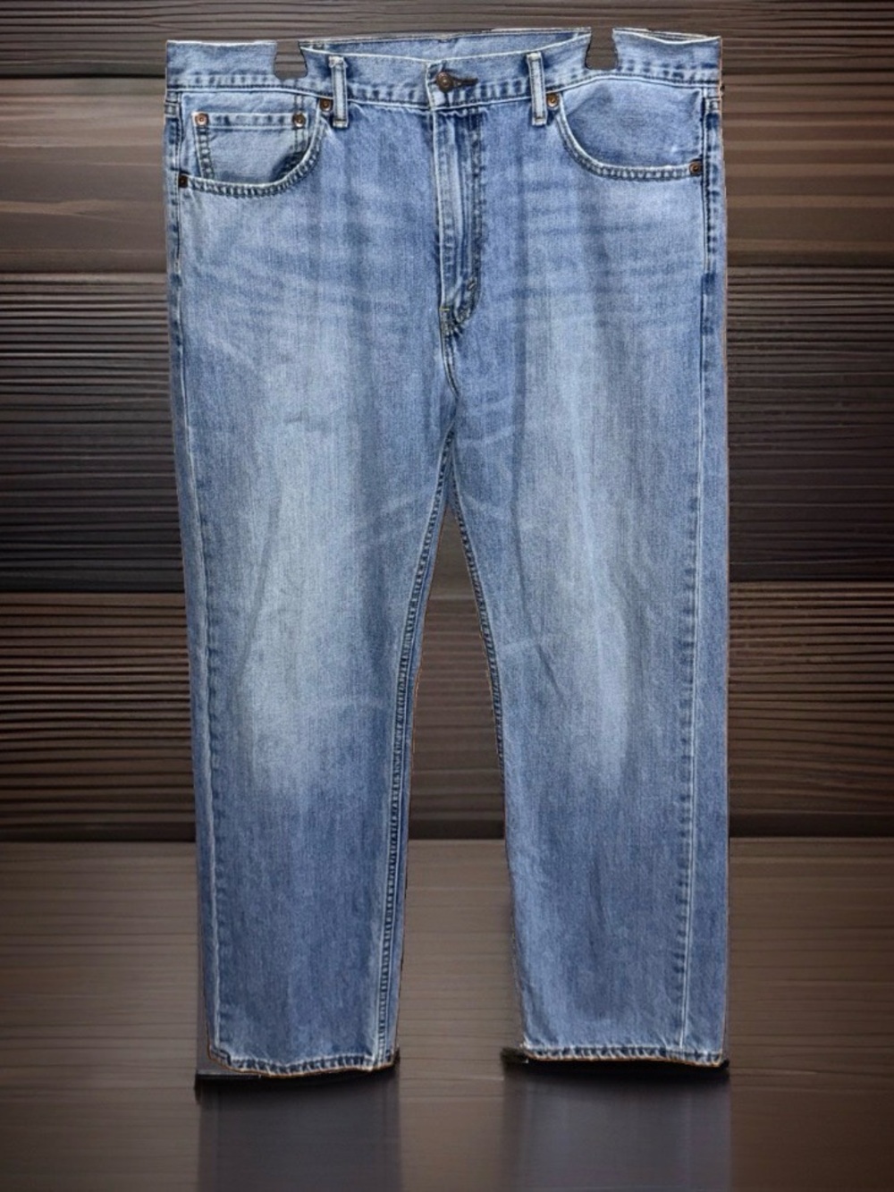 Levi's Men's Light Blue Straight 505 Jeans-38”x30”-EC